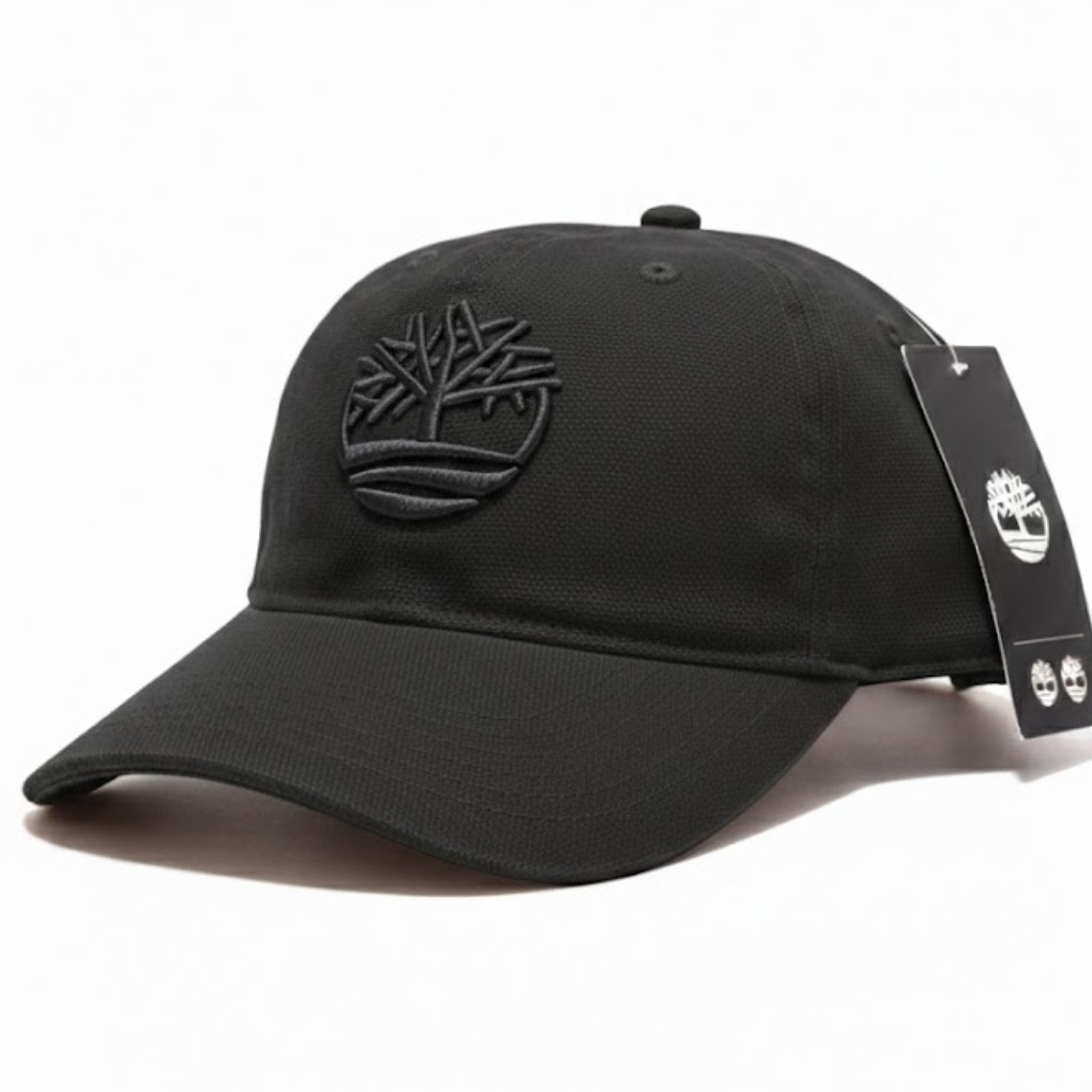 Timberland Soundview Embroidered canvas Baseball Cap – Black